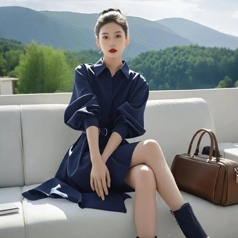 哥弟阿玛施正法式优雅气质衬衫连衣裙高知穿搭高级感老钱风女贵气