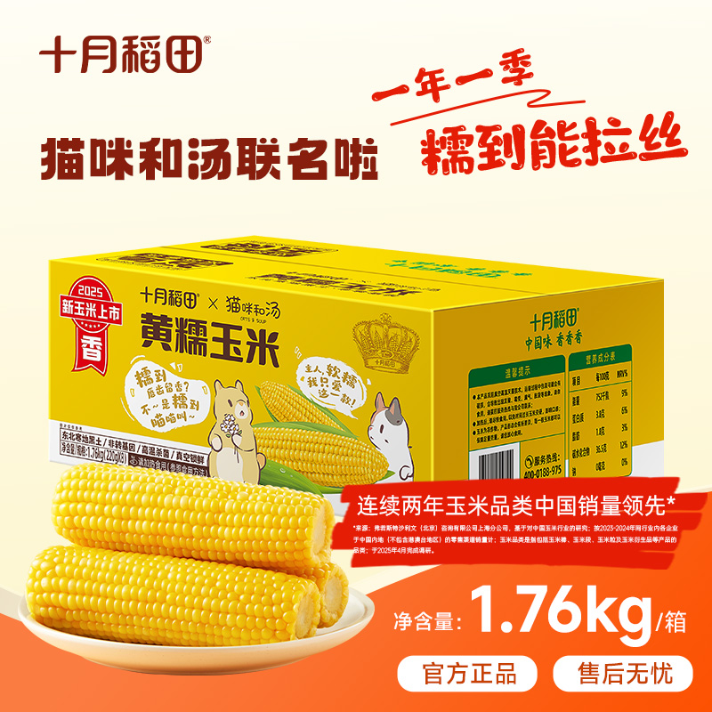 【25年新玉米】十月稻田黄糯玉米限定联名装香甜糯东北黏苞米早餐