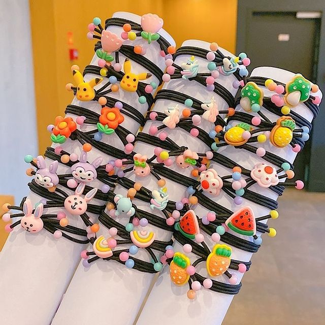 女童发圈中大童马尾发圈小女孩扎头发皮筋儿童发圈不伤发公主发饰