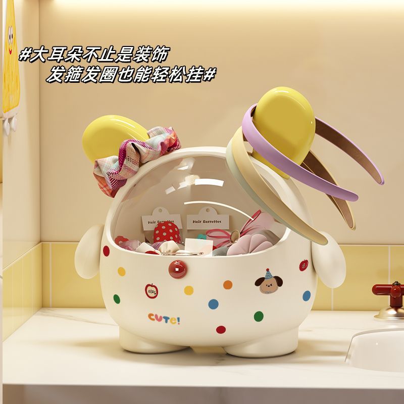 儿童发饰收纳盒女孩宝宝发夹橡皮筋手饰收纳箱多层透明首饰盒Y