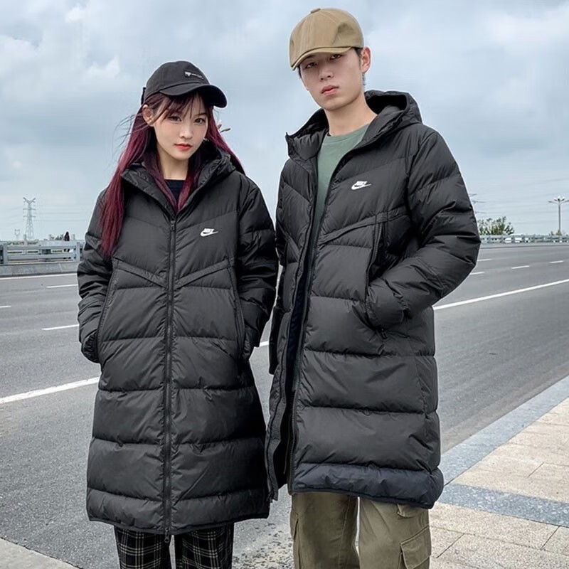 NIKE耐克羽绒服男装新款保暖长款外套时尚休闲棉羽夹克外套FB8180