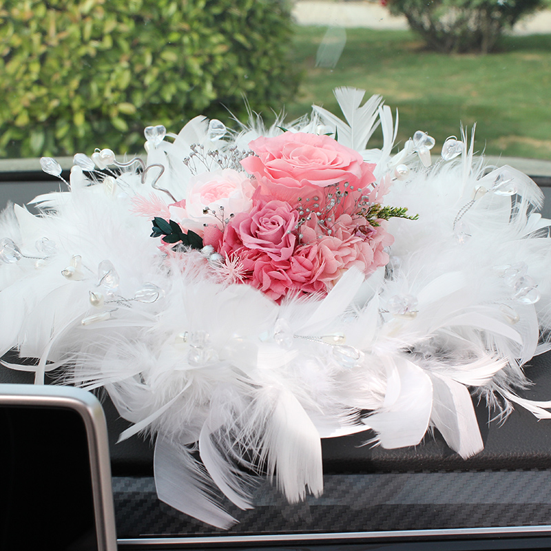 车用永生花奥斯汀车载摆件玫瑰保鲜干花礼盒圣诞情人节礼物送闺蜜