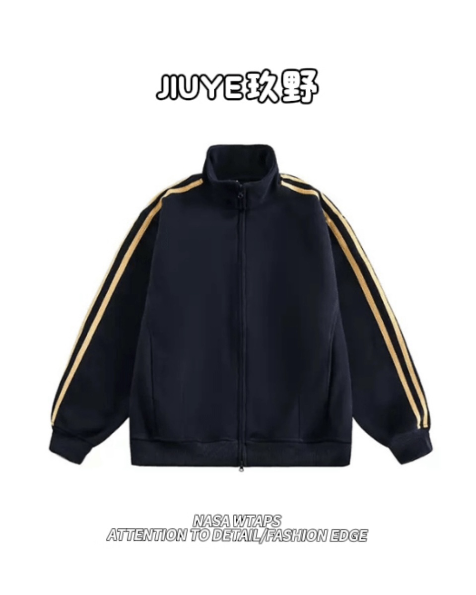 JY·春秋新款美式复古小众百搭开衫卫衣男女同款外套