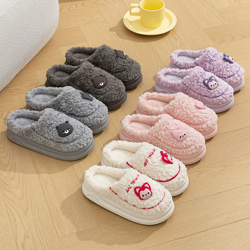 【轻臣】阿狸卡通棉拖鞋2025新款爆款加绒加厚居家防滑拖鞋QL9501