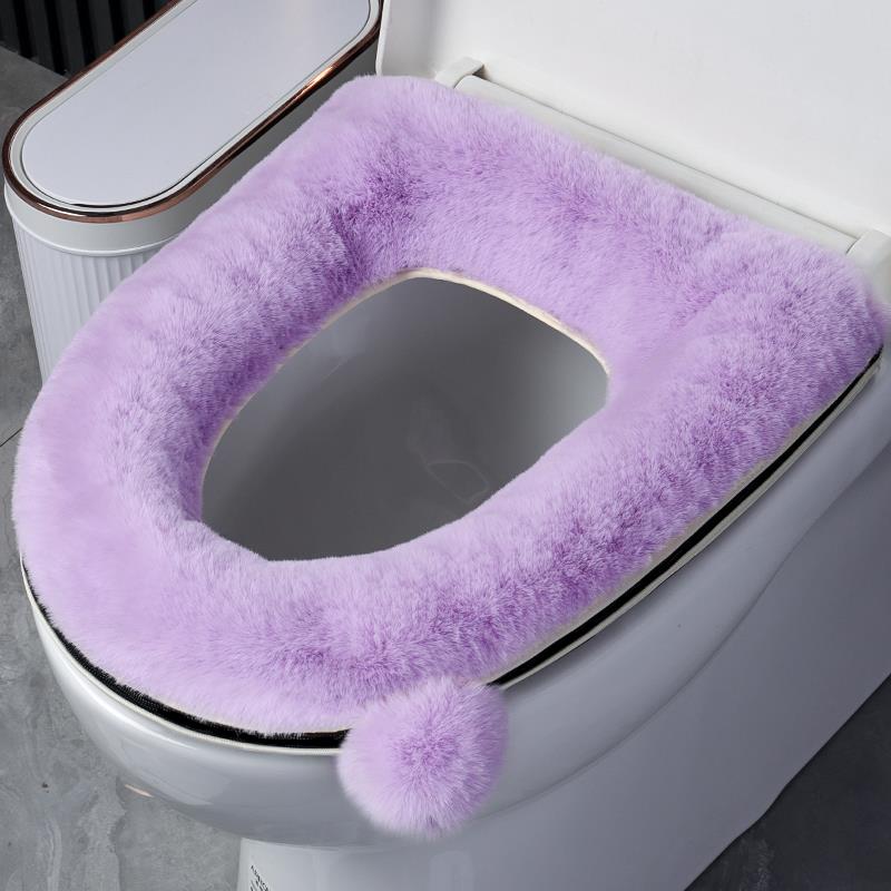 长貂绒马桶垫冬季保暖轻奢高级家用加大加厚拉炼款防尘防污坐便套
