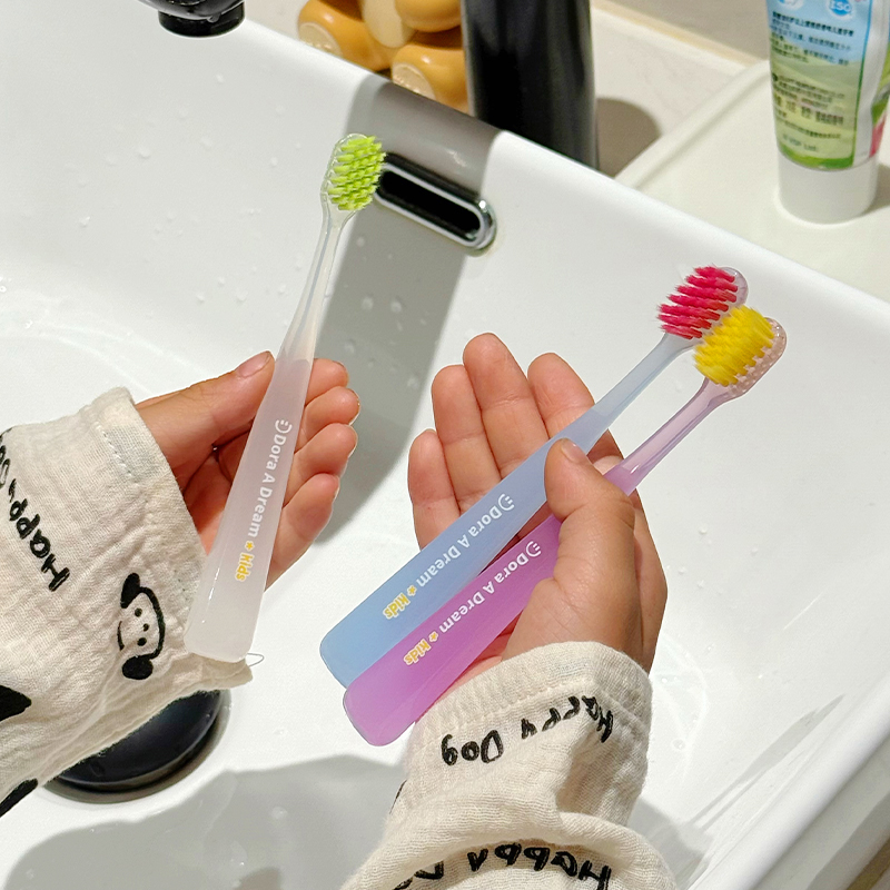 DoraADream布丁儿童乳牙刷训练3到6-12岁软毛抗菌换牙期防蛀护龈