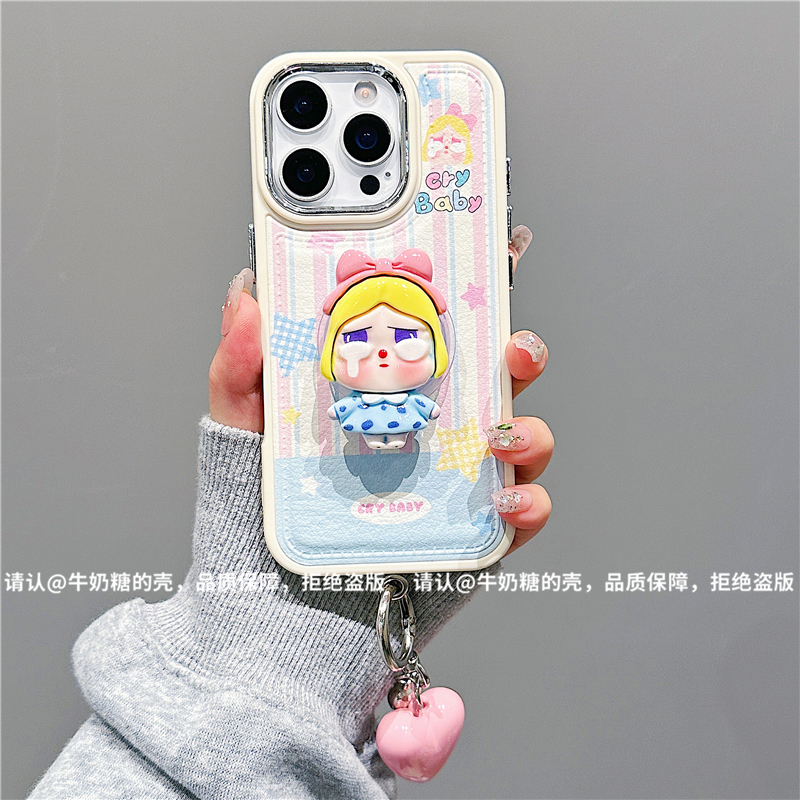 电镀镜框皮纹鼓包适用苹果17/iPhone手机壳新款16promax防摔15/14