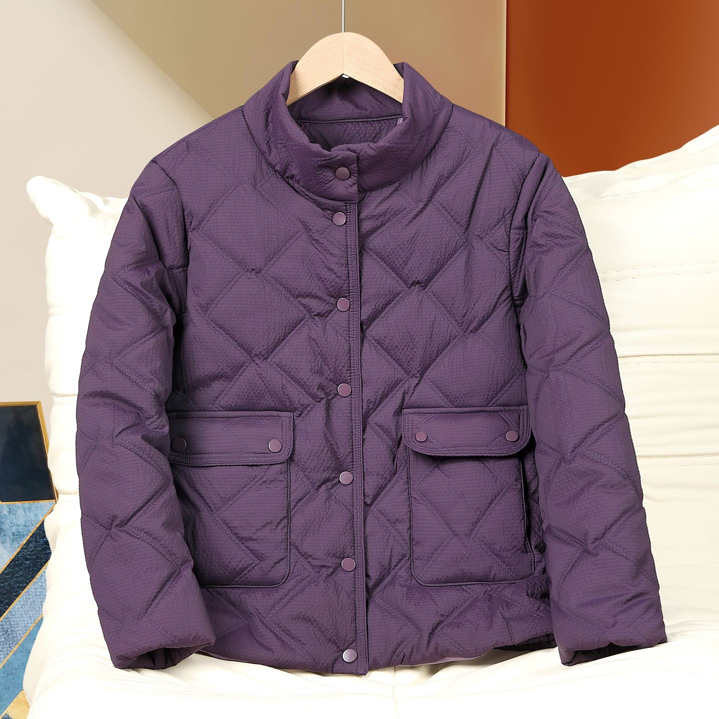 老年人冬装女棉服外套婆婆妈妈冬季洋气宽松棉衣奶奶装衣服老太太