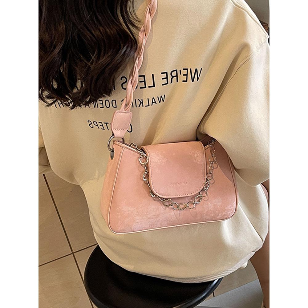 单肩腋下包女2024新款高级质感轻奢小众简约百搭女式夏天斜挎小包