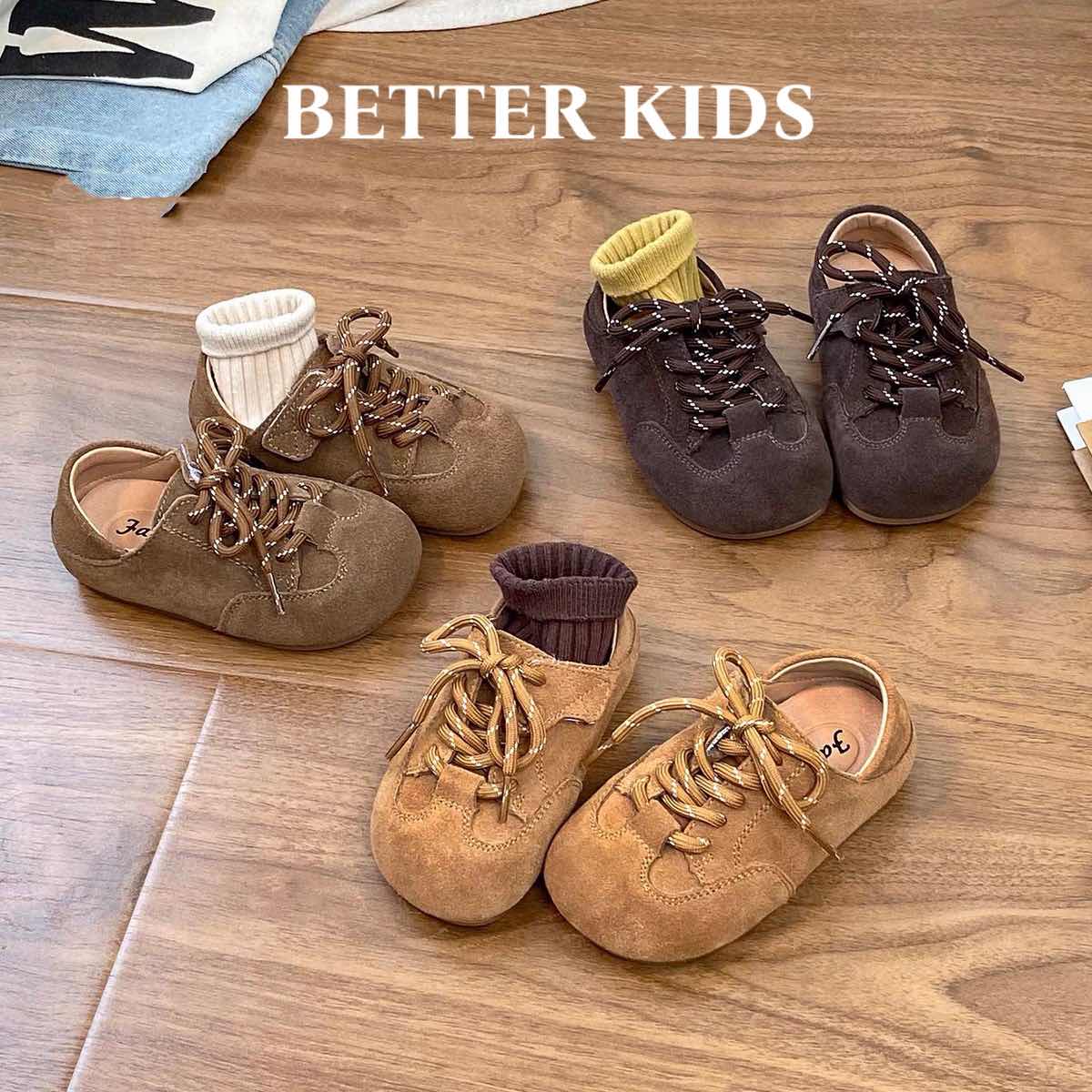 BETTER KIDS/好孩子女童皮鞋2025秋季儿童复古勃肯鞋男童单鞋软底