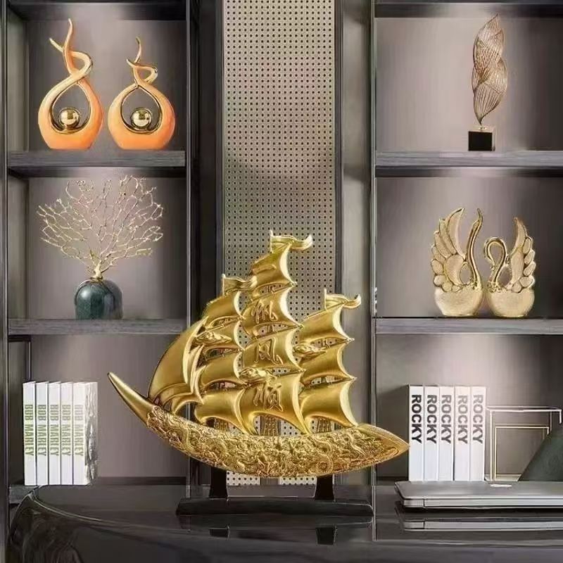 乔迁开业一帆风顺家居酒柜玄关收银台电视柜高档装饰品摆件客厅