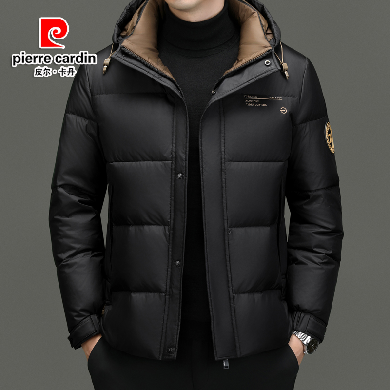 皮尔卡丹高端男士羽绒服2025新款冬季潮流时尚保暖外套大码上衣