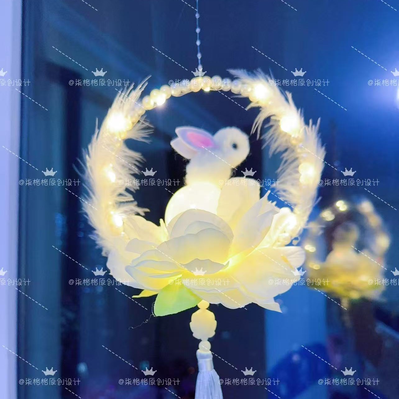 【班班精选】迎中秋贺新春月兔团员花灯手提花灯制作材料