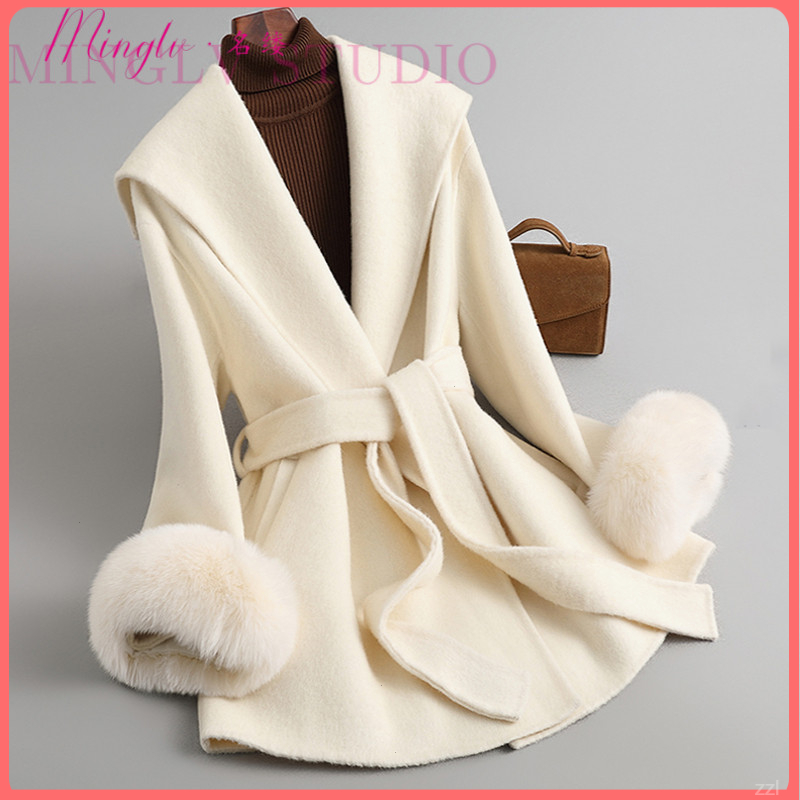 名缕品牌双面毛呢外套女小个子2026新款秋冬气质小香风毛呢外套