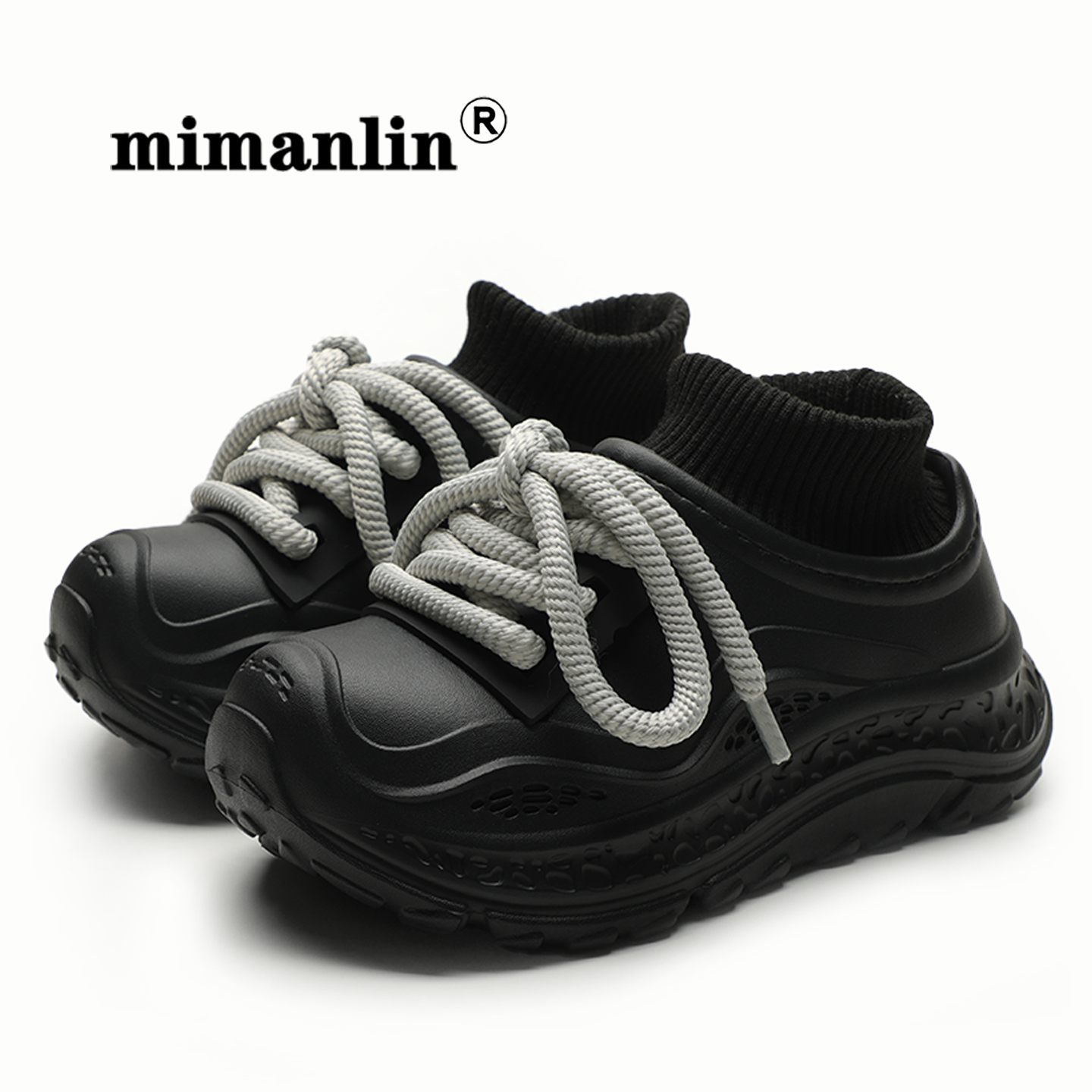 厚底老爹鞋女秋冬外穿针织袜套潮酷街头休闲鞋防滑防水雪地靴棉鞋