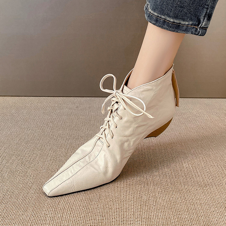 真皮马丁靴百搭女英伦风2022ins潮内增高短靴春秋单靴瘦瘦靴靴子