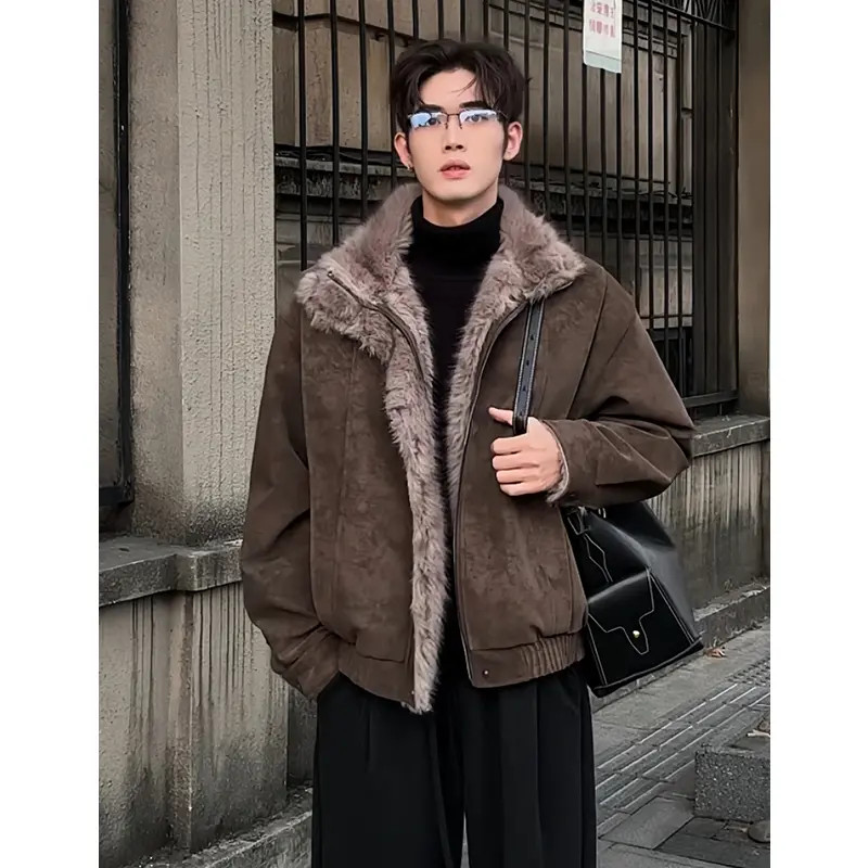 【整衣长毛内里】【舒适感你买去穿了就知道】冬季时尚男士外套座山雕