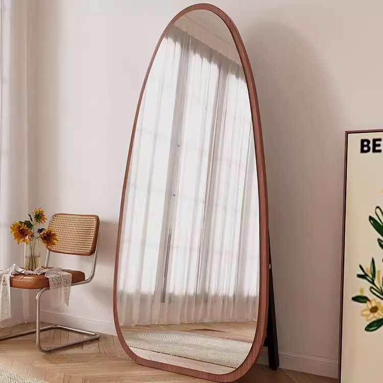 中古镜子全身镜落地镜家用卧室异形壁挂高级感穿衣镜服装店试衣镜