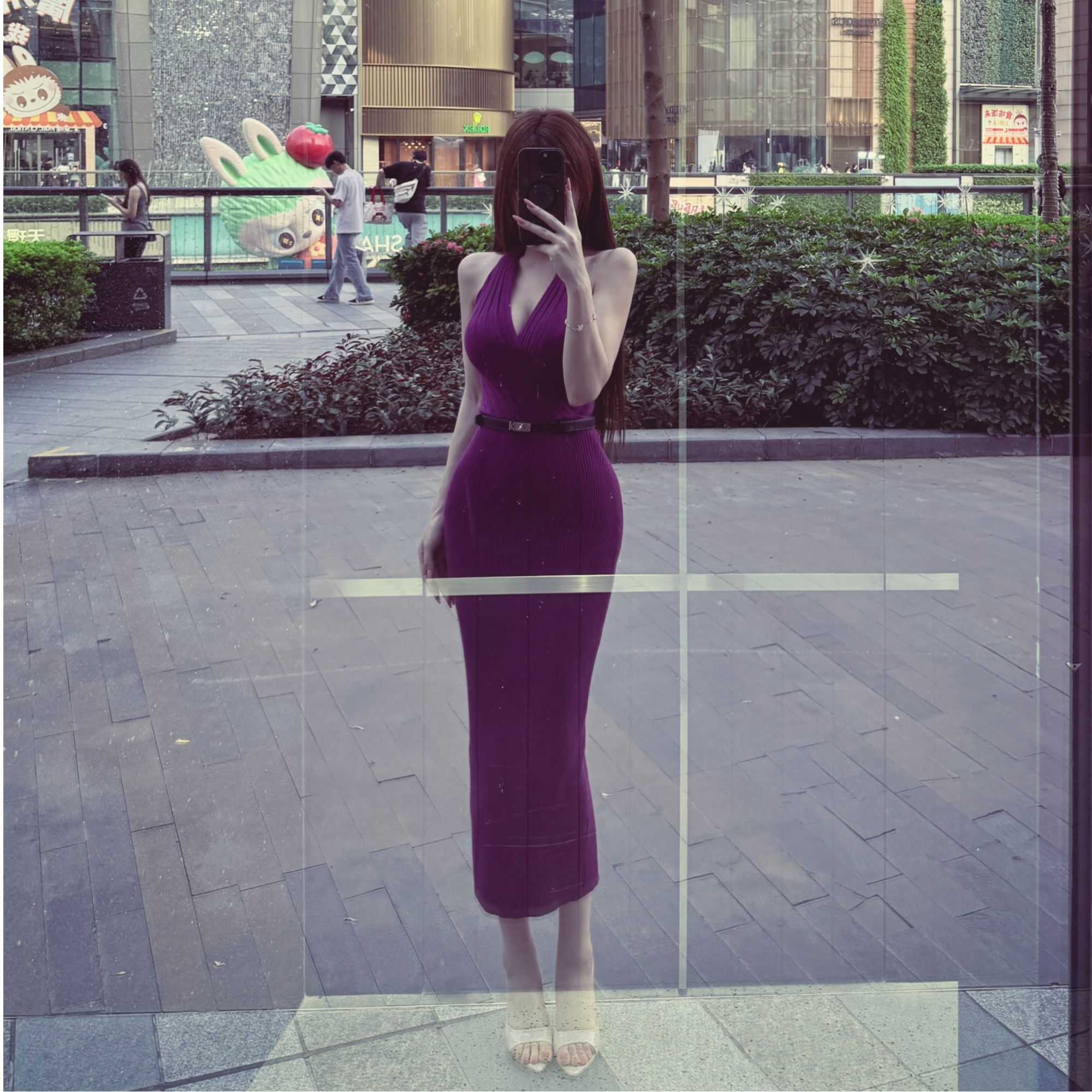 WW定制「柔漾轻澜」时尚针织法式显瘦收腰气质小众设计感法式针织裙