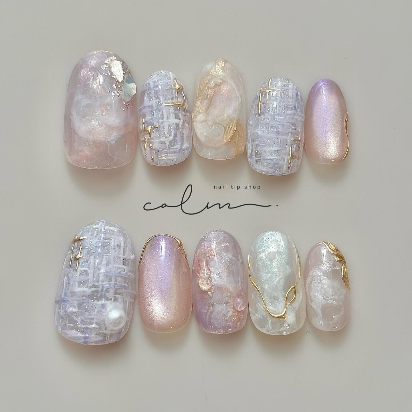 梦幻之境纯手工穿戴甲猫眼短款高级浮雕气质显白ins美甲穿戴甲片