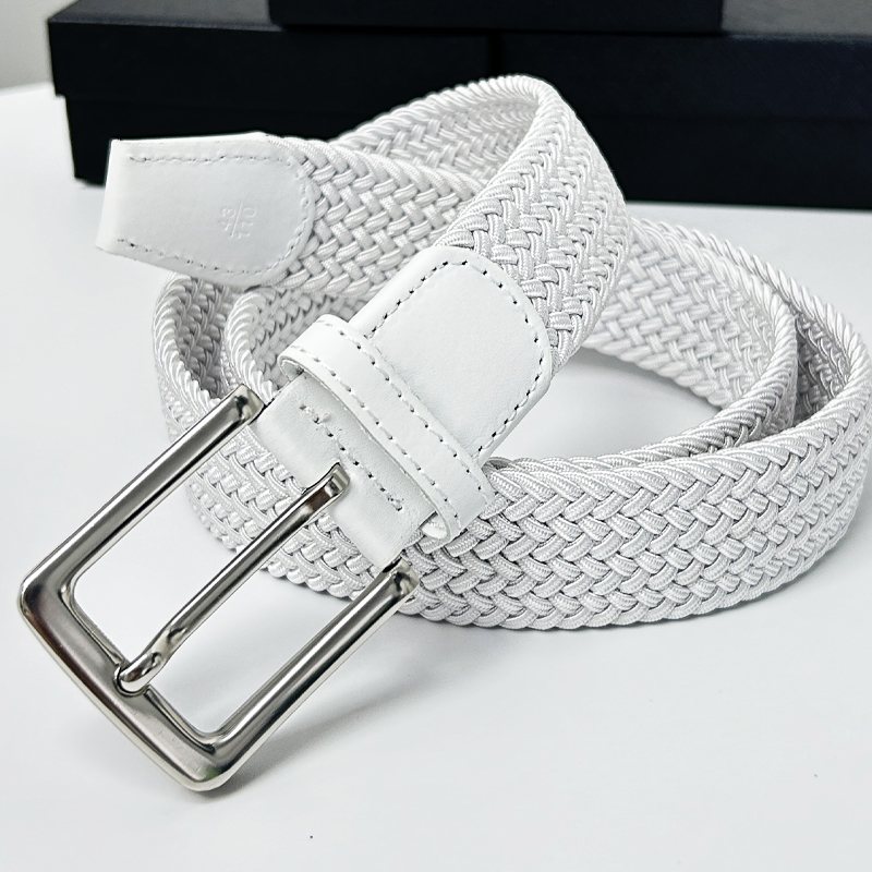 高尔夫皮带男女通用编织弹力腰带青少年休闲百搭无孔高尔夫腰带男