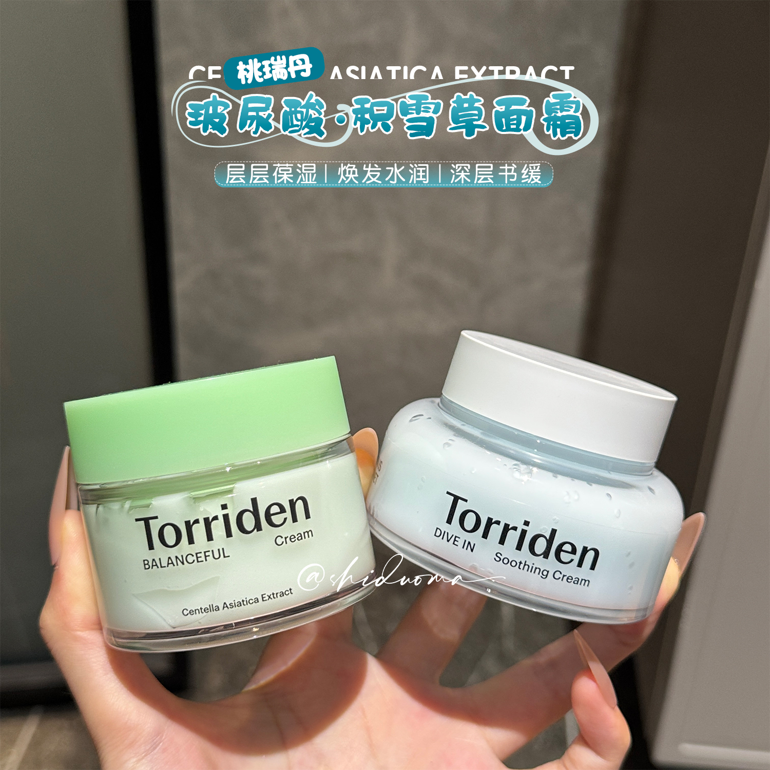 油豆肌救星！韩国Torriden桃瑞丹玻尿酸啫喱面霜保湿积雪草面霜