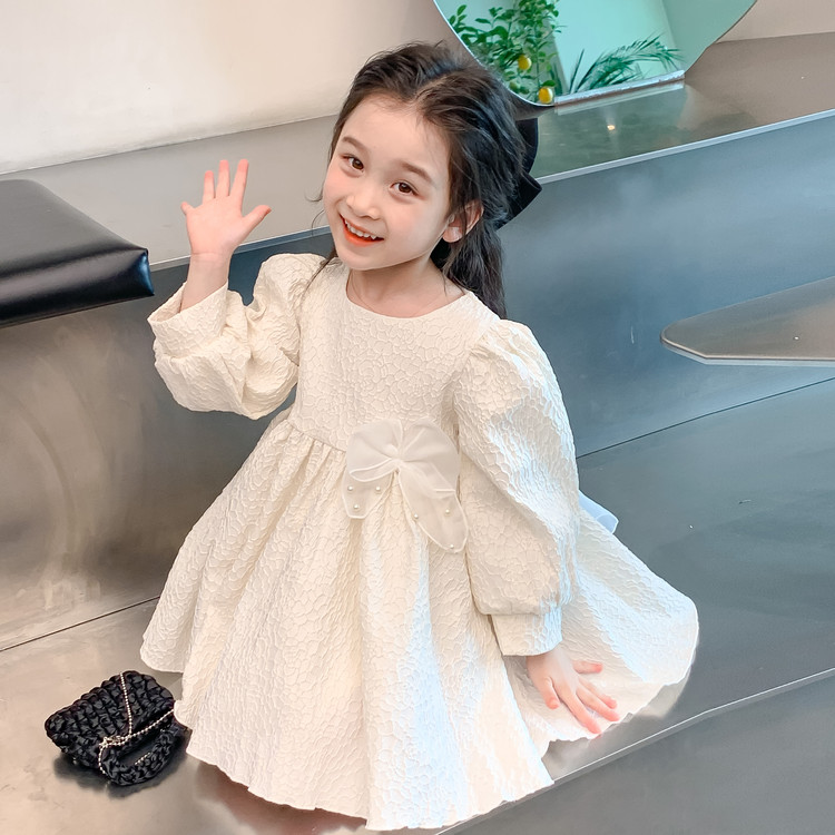 女童连衣裙2025春装公主裙生日花童婚礼儿童小女孩礼服春秋季裙子