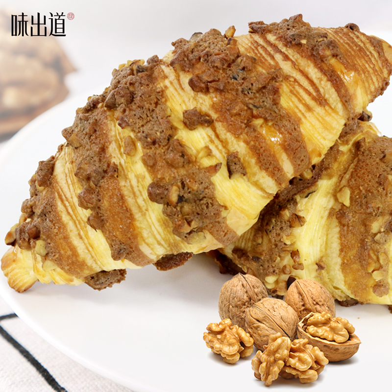 味出道核桃马里奥可颂牛角包蜂蜜芥末夹心坚果面包