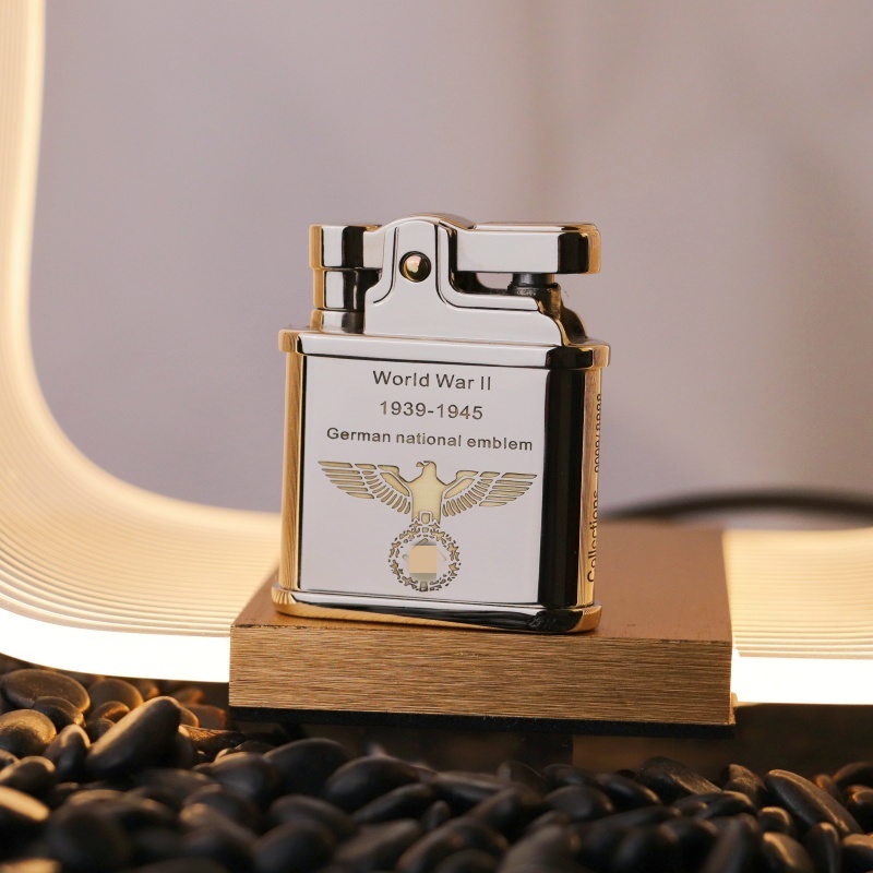 ZORRO新版一键按压镀镍纯铜磕头机复古煤油打火机经典个性手工