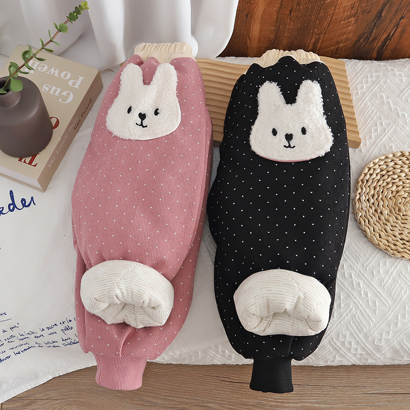 女童棉裤一条过冬宝宝加绒加厚裤子儿童三层夹棉厚实长裤外穿洋气