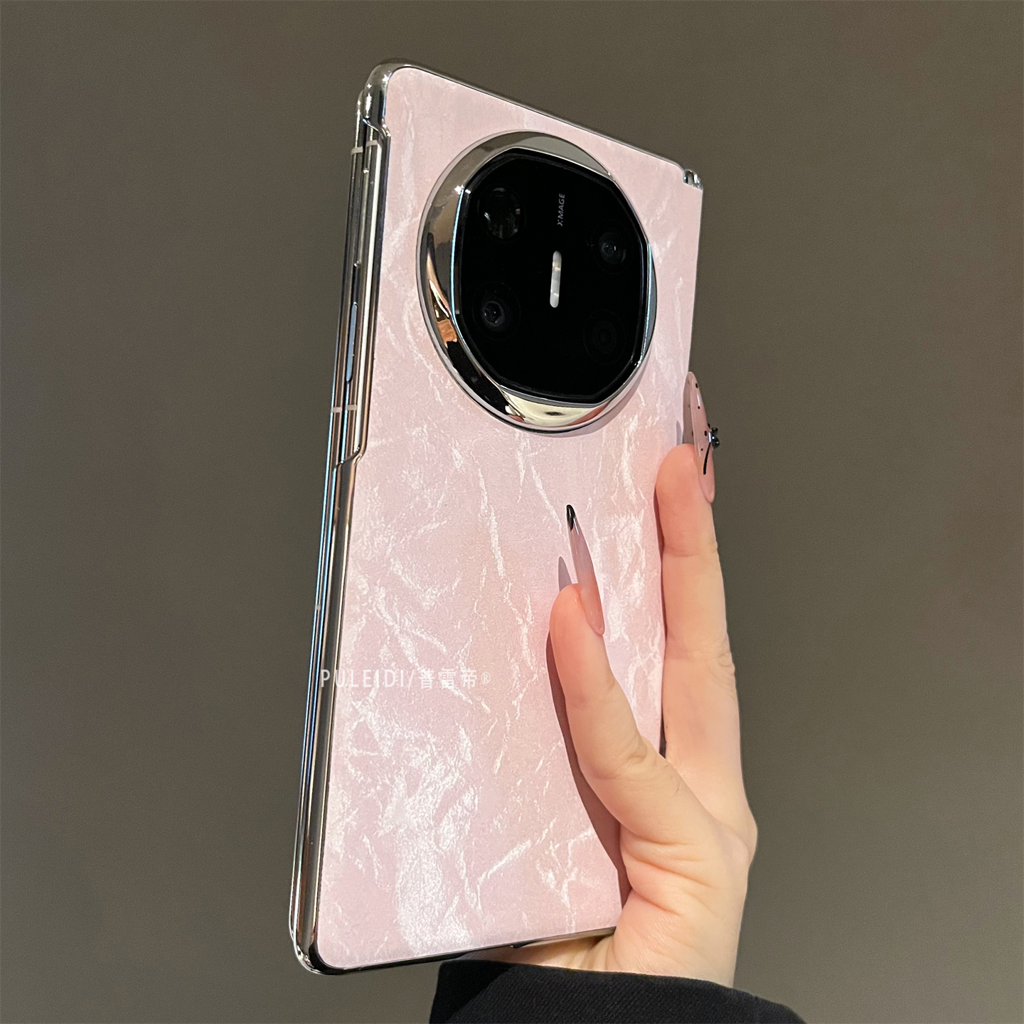 ins风粉色丝绒适用华为MateX6典藏版折叠屏手机壳高级感MateX5/X3