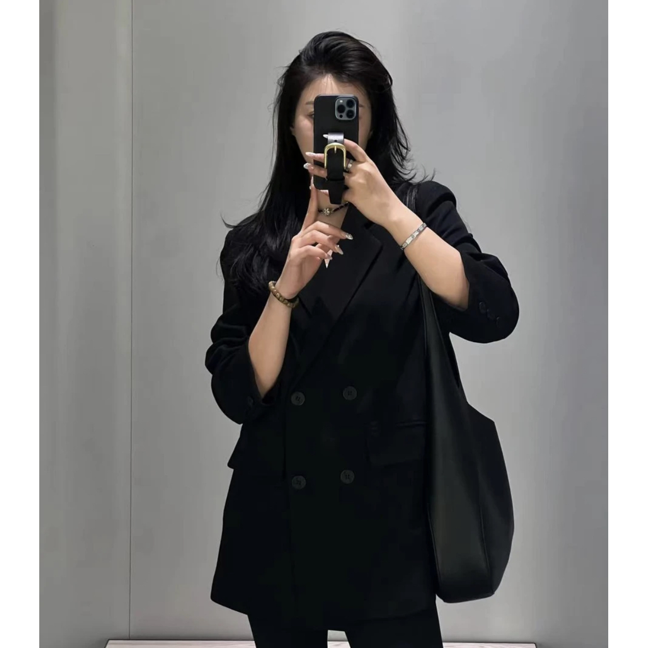 【莫芊芊】新款2025春季宽松休闲西装外套女廓形小众百搭显瘦西装