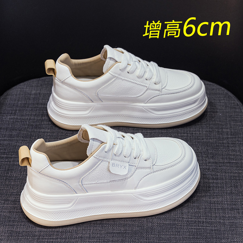 厚底小白鞋女秋冬季加绒保暖休闲鞋小个子增高女鞋小码33码板鞋
