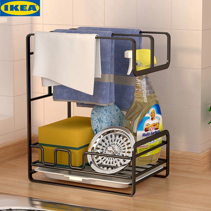 IKEA宜家厨房用品置物架抹布架收纳洗碗布抹布挂架收纳神器壁挂