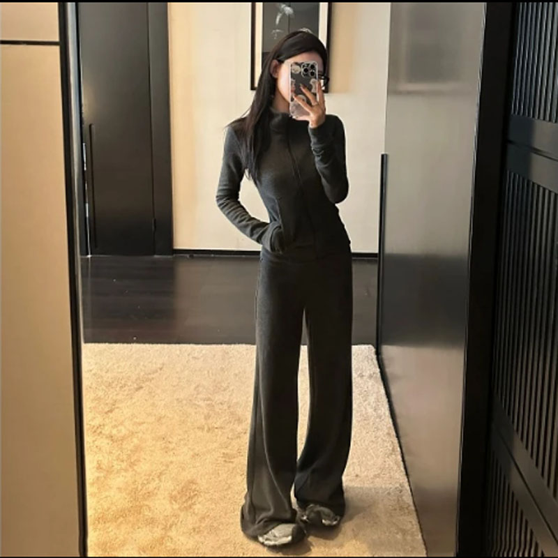 【高版本+运费险】休闲加绒加厚运动套装女条纹卫衣高级感两件套