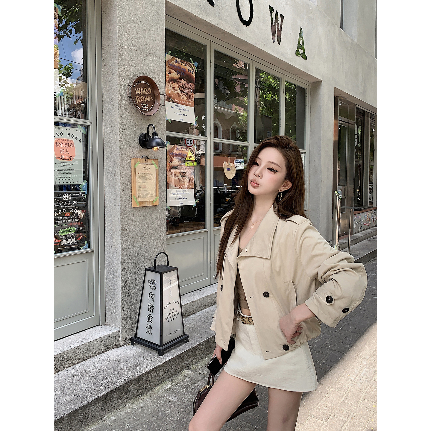 【QIUROUYAO邱肉瑶】2025新款女春秋高腰显瘦半身裙短裙