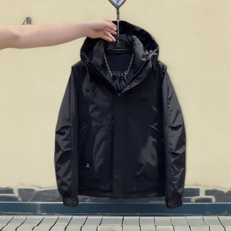 梦泡冬季加厚短款工装羽绒服男士美式白鸭1518岁男款青少年羽绒服