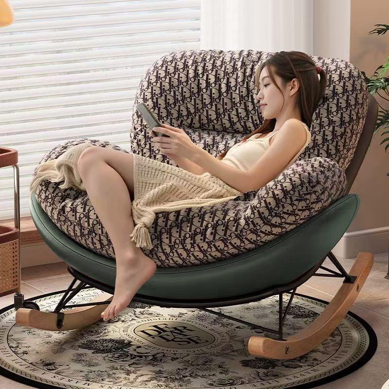 蝴蝶摇摇椅升级底座猫抓皮大号超软午睡躺椅阳台休闲单懒人沙发椅