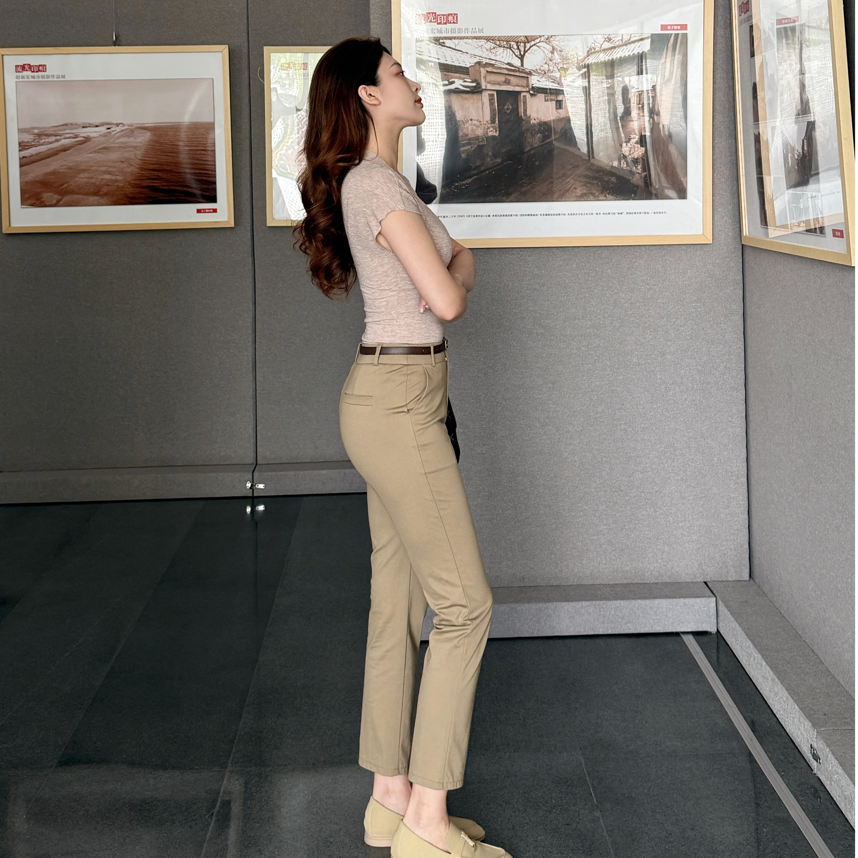 【专属推荐】JINJ新款百搭法棍烟管裤高弹抗皱通勤高腰显瘦职业通勤