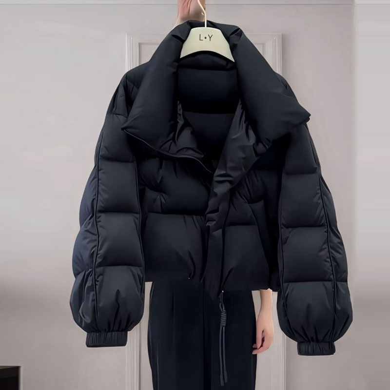 欧货气质立领短款棉服女2025年新款高级感冬季百搭休闲面包服外套