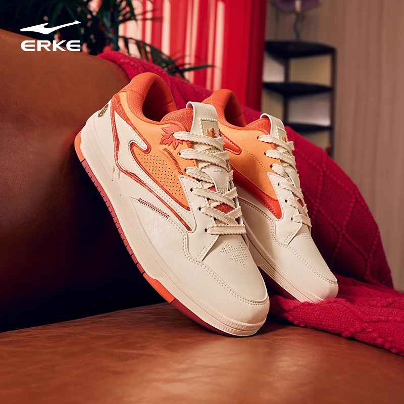 鸿星尔克情侣款无双枫叶3新年板鞋厚底增高休闲鞋潮流百搭运动鞋