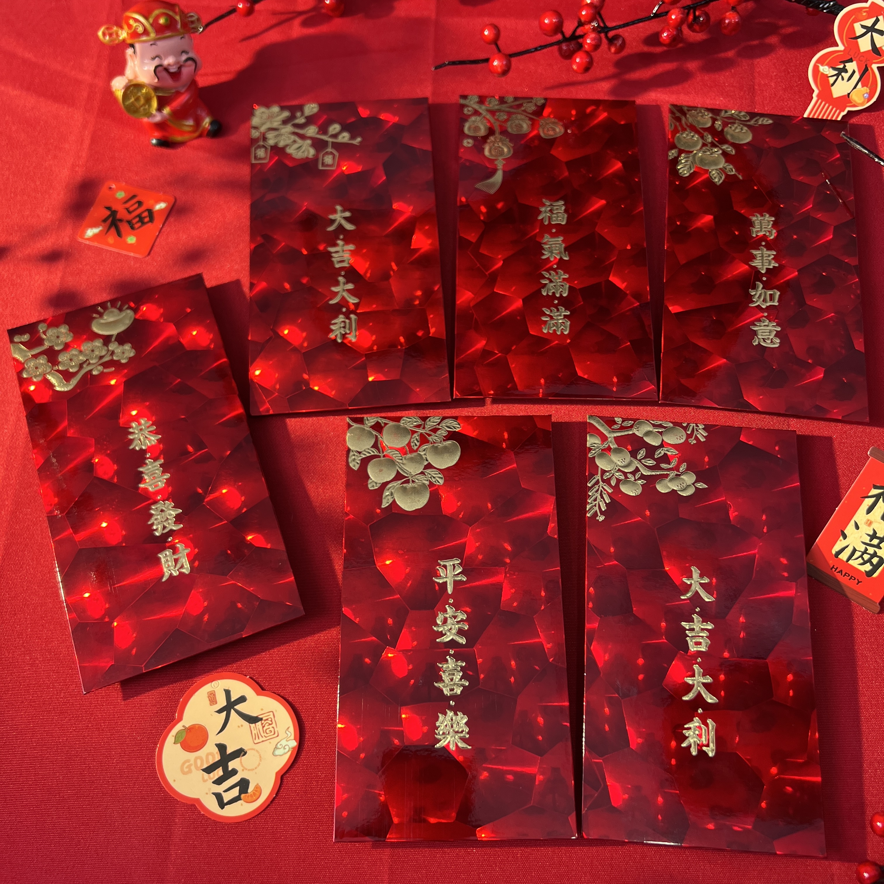 【到手30个】2026马年新款过年红包袋猫眼加硬加厚春节大号利是封