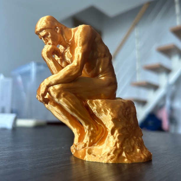 欧式思考者人物雕像电视柜书架桌面复古摆设法国跨境创意工艺品