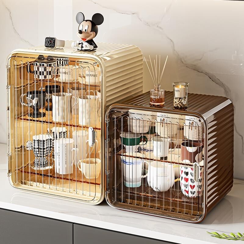 防尘杯架家用水杯茶杯收纳置物架茶具咖啡杯马克杯储物柜收纳神器