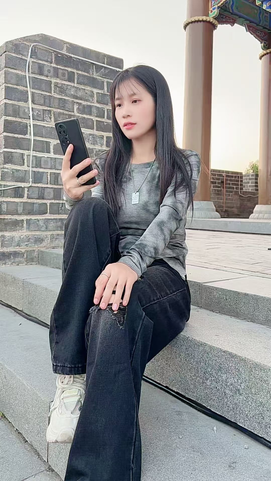 丰園江南长袖打底衫染色常规款扎染吸汗修身型显瘦时尚百搭上衣