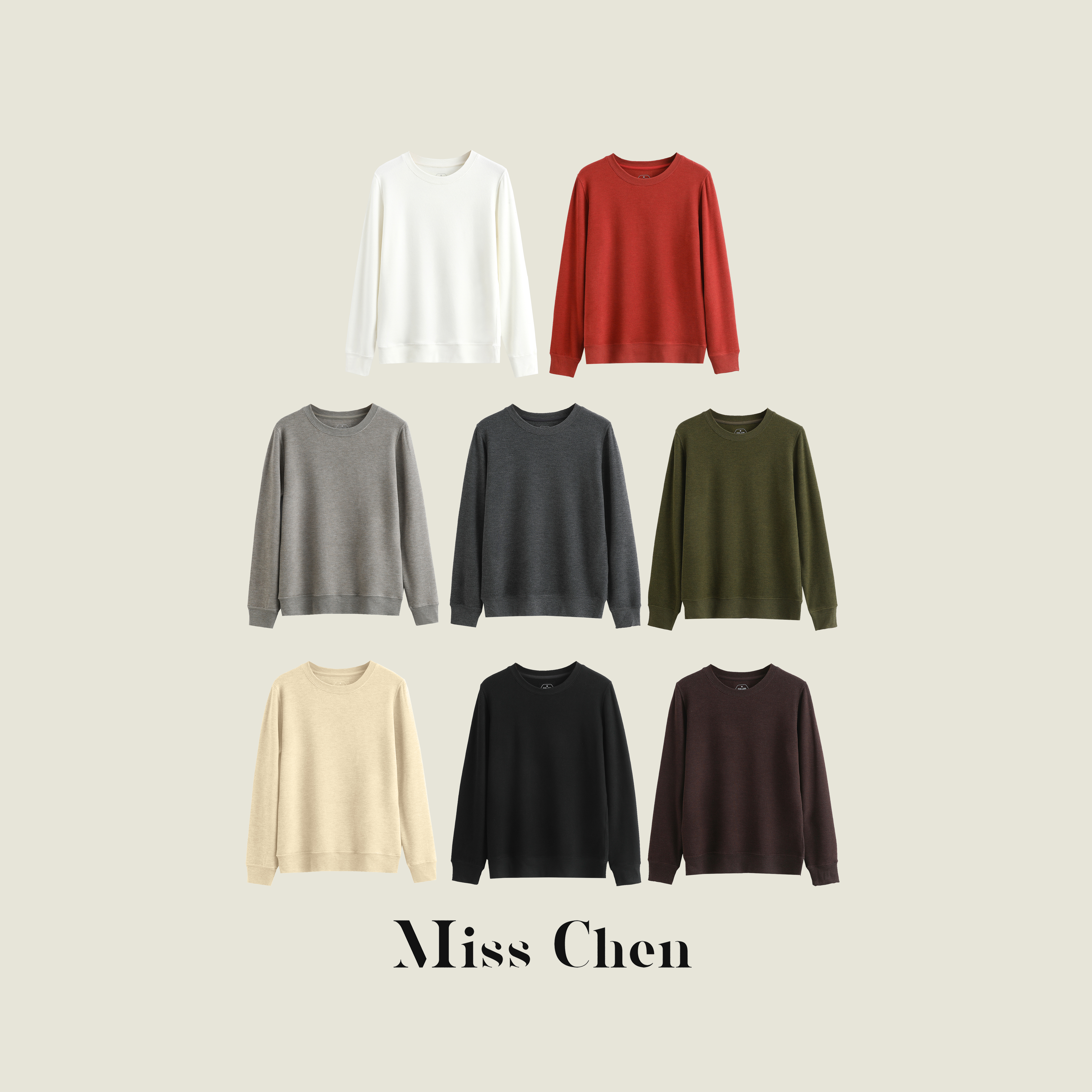 Miss Chen【不起球羊毛衫】奢品工艺不起球！可机洗圆领女