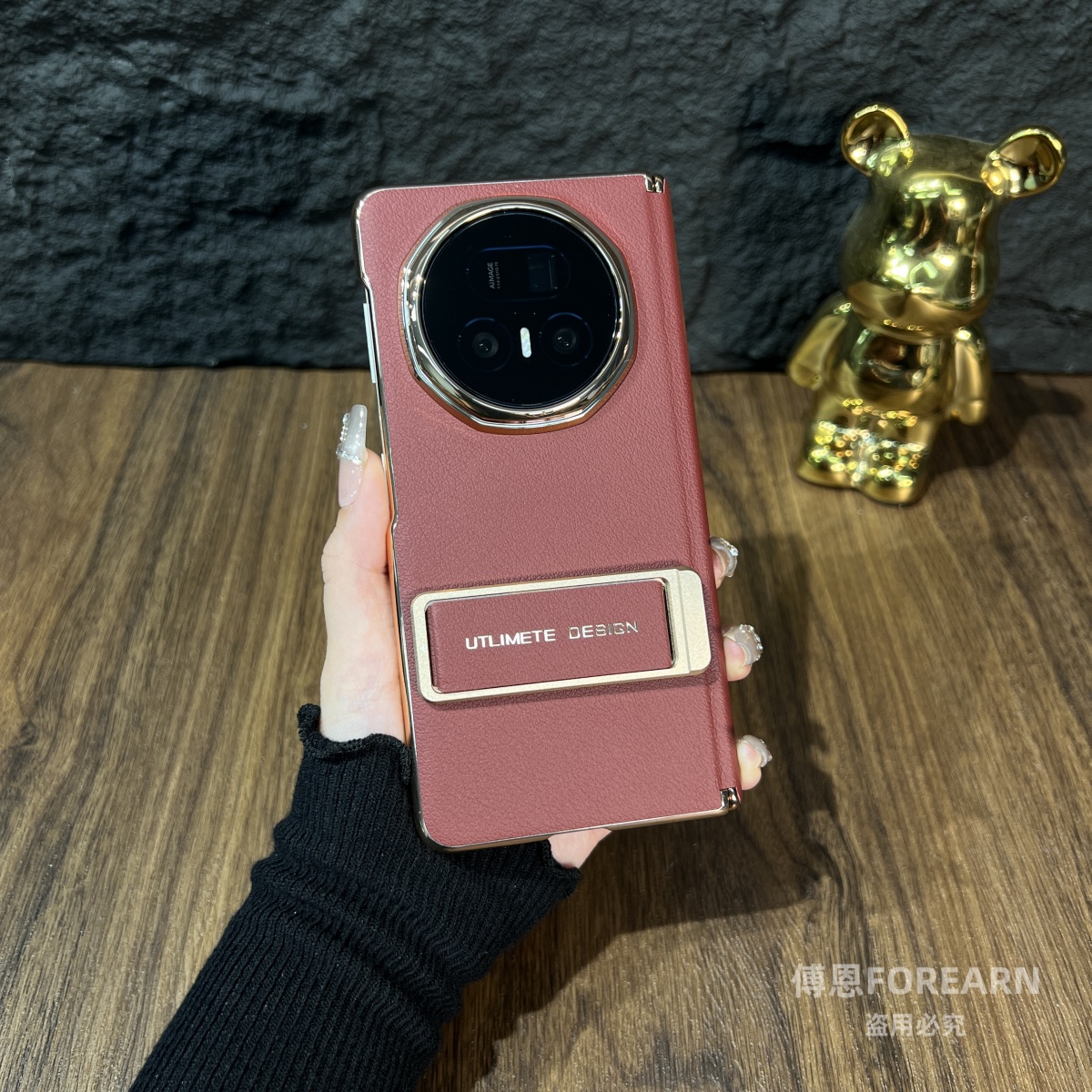 适用于荣耀MagicV5手机壳真皮V5折叠屏手腕带支架保护套新款网红