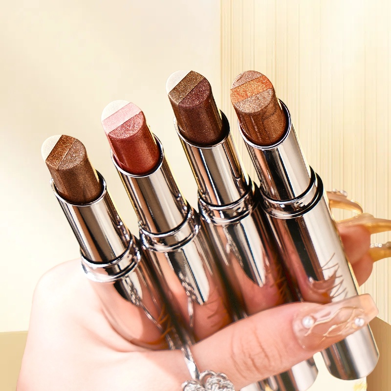 VYNY珠光提亮眼影棒三色渐变淡妆高光卧蚕笔不掉色防汗细闪眼影笔