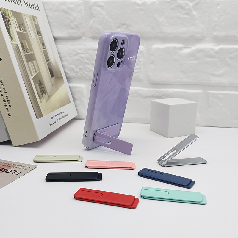 全金属背贴手机支架桌面懒人追剧刷屏粘贴折叠式迷你便携超薄通用