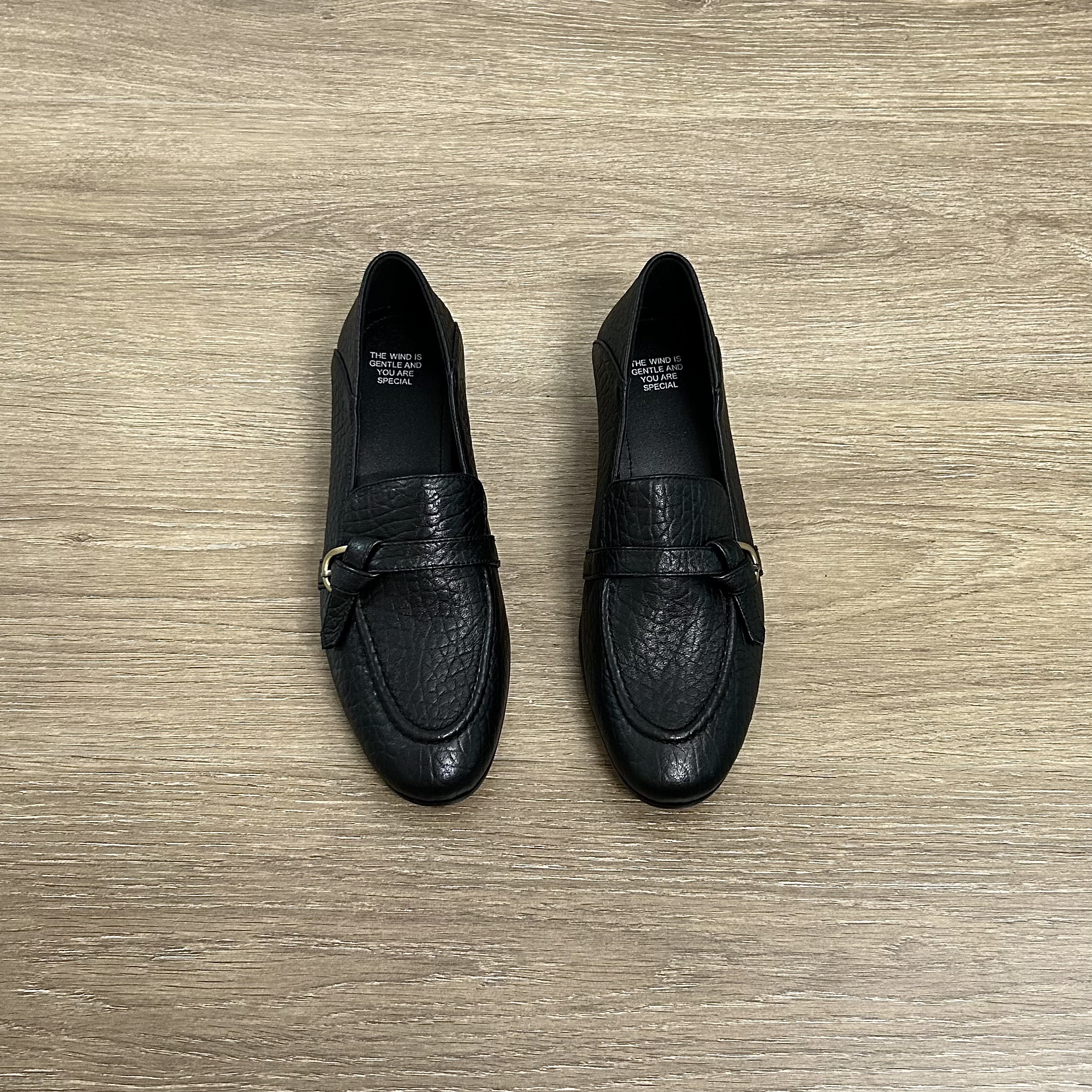 Dannyfrey头层羊皮英伦风职场通勤中跟一脚蹬时尚百搭女乐福鞋3CM